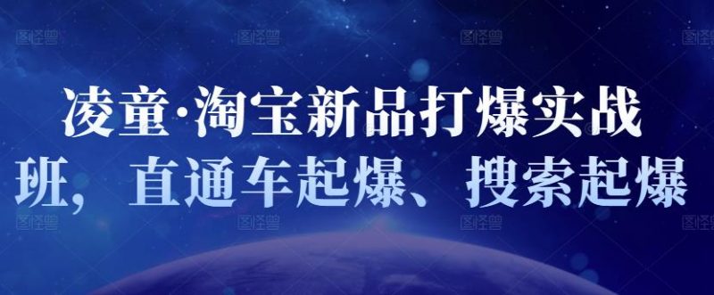 凌童·淘宝新品打爆实战班，直通车起爆、搜索起爆-萝卜兔资源站