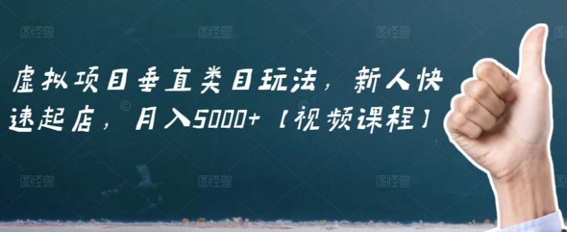 虚拟项目垂直类目玩法,新人快速起店,月入5000+【视频课程】-萝卜兔资源站