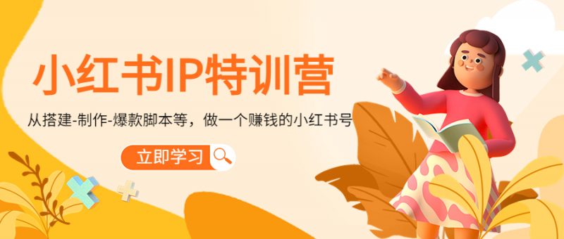 小红书IP特训营:从搭建-制作-爆款脚本等等,做一个赚钱的小红书号-萝卜兔资源站