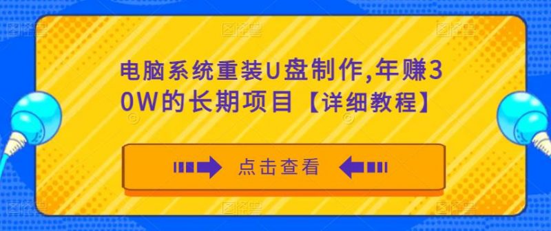 电脑系统重装U盘制作,年赚30W的长期项目【详细教程】-萝卜兔资源站