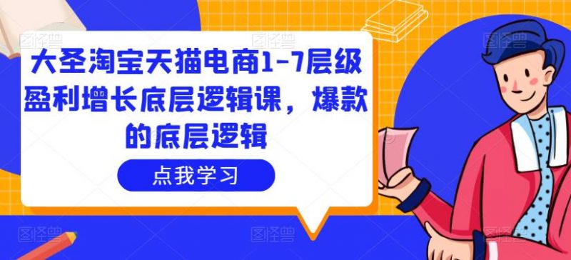 大圣淘宝天猫电商1-7层级盈利增长底层逻辑课,爆款的底层逻辑-萝卜兔资源站