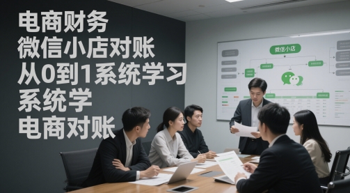 电商财务微信小店对账，从0到1系统学习电商对账-萝卜兔资源站
