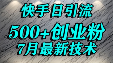 创业粉怎么打？快手精准引流创业粉，宝妈群体日进500+精准流量-萝卜兔资源站