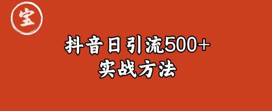 宝哥抖音直播引流私域的6个方法，日引流500+-萝卜兔资源站