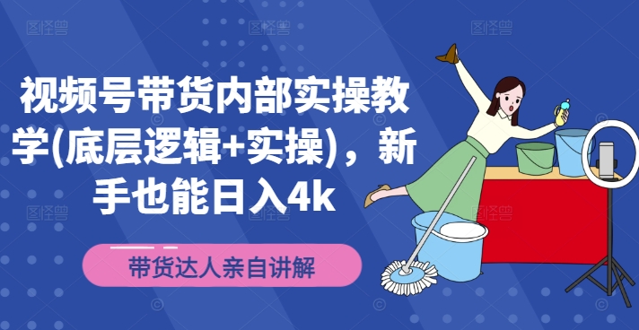 视频号带货内部实操教学(底层逻辑+实操)，新手也能日入4k-萝卜兔资源站