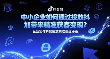 中小企业如何通过投放抖加带来精准获客变现？企业实体抖加投放精准变现秘籍-萝卜兔资源站