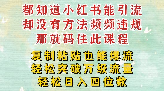 小红书靠复制粘贴一周突破万级流量池干货，以减肥为例，每天稳定引流变现四位数【揭秘】-萝卜兔资源站