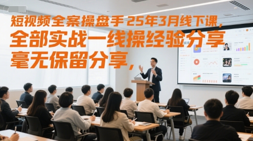 短视频全案操盘手25年3月线下课，全部实战一线操盘手经验分享，毫无保留分享，全是干货-萝卜兔资源站