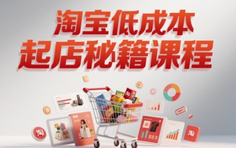 淘宝低成本起店系统课，助你快速起店，实现弯道超车-萝卜兔资源站