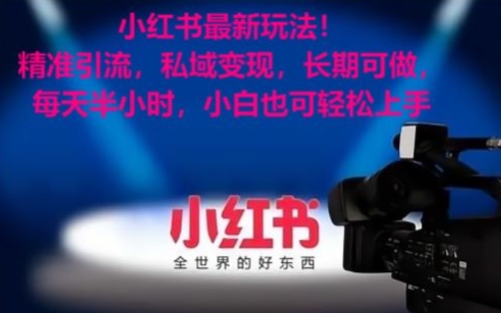 小红书最新玩法！精准引流，私域变现，长期可做，每天半小时，小白也可轻松上手【揭秘】-萝卜兔资源站