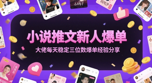 小说推文新人爆单大佬每天稳定三位数爆单经验分享-萝卜兔资源站