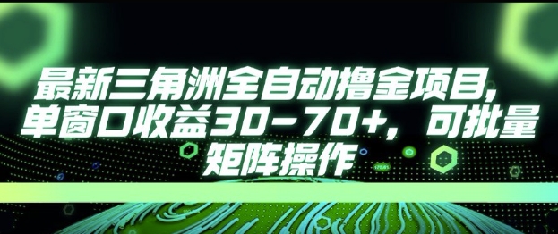 最新AI全自动游戏撸金项目，单窗口收益30-70+，可批量操作【揭秘】-萝卜兔资源站