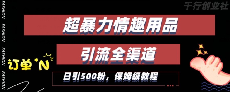 最新情趣项目引流全渠道，自带高流量，保姆级教程，轻松破百单，日引500+粉【揭秘】-萝卜兔资源站