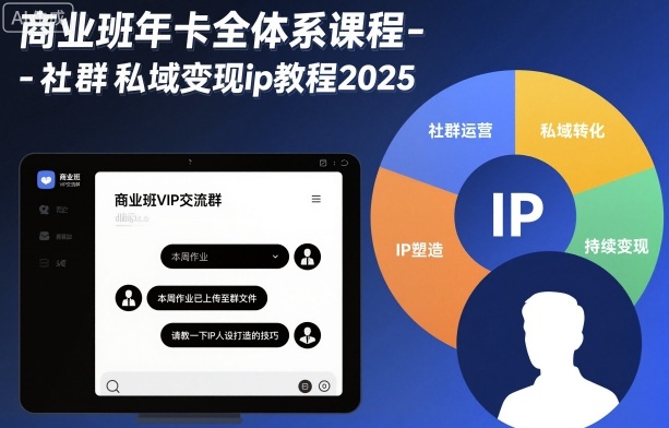 商业班年卡全体系课程-社群私域变现ip教程2025-萝卜兔资源站