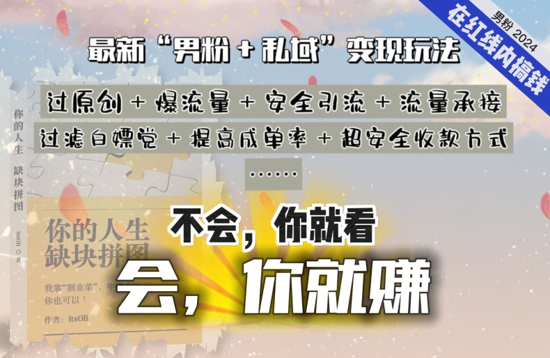 2024，“男粉+私域”还是最耐造、最赚、最轻松、最愉快的变现方式【揭秘】-萝卜兔资源站