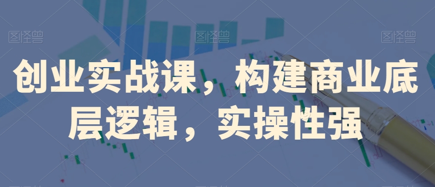 创业实战课，​构建商业底层逻辑，实操性强-萝卜兔资源站