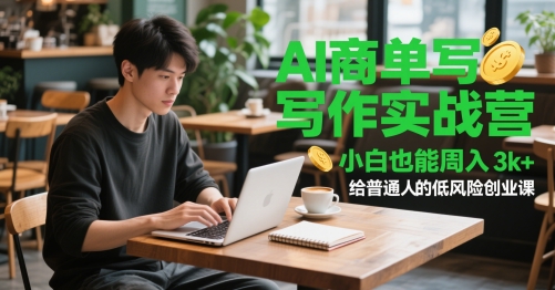 AI商单写作实战营，小白也能周入3k+，给普通人的低风险创业课-萝卜兔资源站