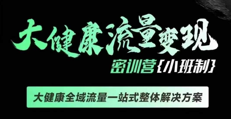 千万级大健康变现课线下课，大健康全域流量一站式整体解决方案-萝卜兔资源站