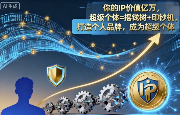 你的IP价值亿万，超级个体=摇钱树+印钞机，打造个人品牌，成为超级个体-萝卜兔资源站