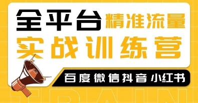 全平台精准流量实战训练营，百度微信抖音小红书SEO引流教程-萝卜兔资源站