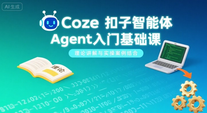 Coze扣子智能体Agent入门基础课，理论讲解与实操案例结合-萝卜兔资源站