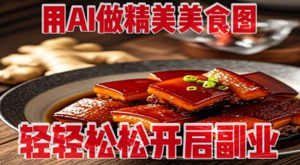用AI做精美美食图，无需专业设备拍摄，轻轻松松开启副业-萝卜兔资源站