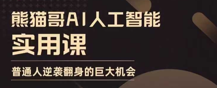 AI人工智能实用课，实在实用实战，普通人逆袭翻身的巨大机会-萝卜兔资源站