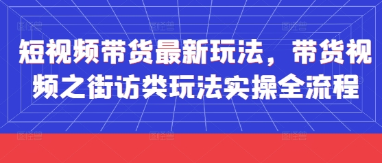 短视频带货最新玩法，带货视频之街访类玩法实操全流程-萝卜兔资源站