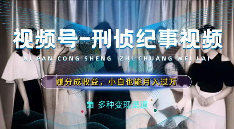 利用刑侦纪实视频，赚视频号分成计划收益，操作简单，新手小白轻松月入过万【揭秘】-萝卜兔资源站