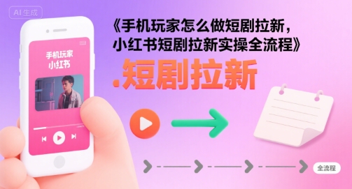 手机玩家怎么做短剧拉新，小红书短剧拉新实操全流程-萝卜兔资源站
