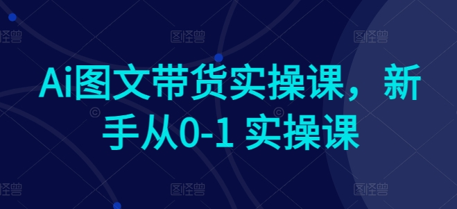 Ai图文带货实操课，新手从0-1 实操课-萝卜兔资源站