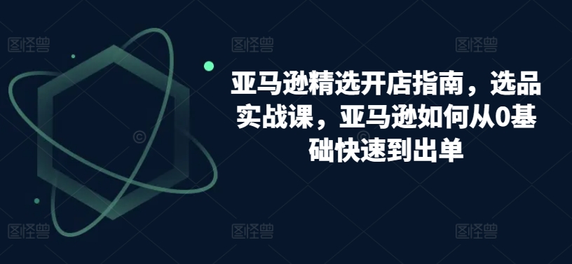 亚马逊精选开店指南，选品实战课，亚马逊如何从0基础快速到出单-萝卜兔资源站