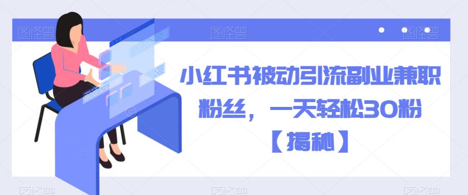 小红书被动引流副业兼职粉丝，一天轻松30粉【揭秘】-萝卜兔资源站