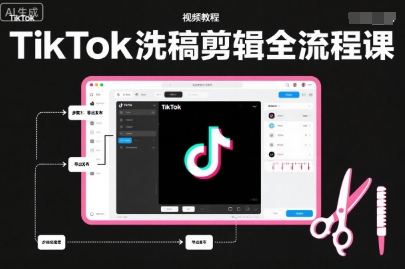 TikTok洗稿剪辑全流程课，PR洗稿剪辑全流程，TK洗稿运营课-萝卜兔资源站