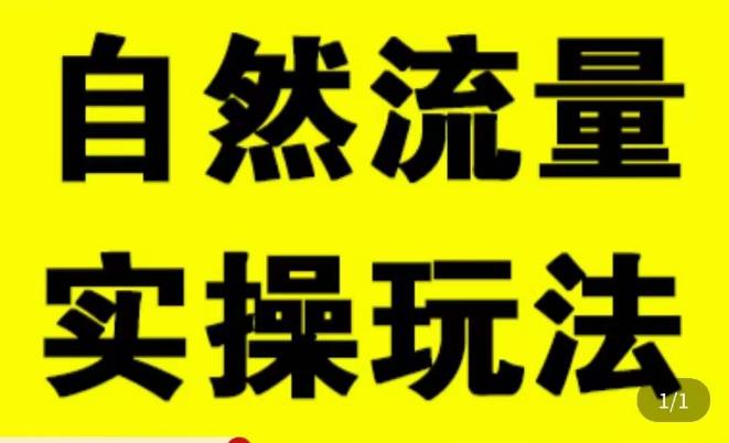 拼多多自然流量天花板，拼多多自然流的实操玩法，自然流量是怎么来的，如何开车带来自然流等知识【揭秘】-萝卜兔资源站