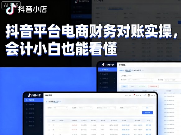 抖音平台电商财务对账实操，会计小白也能看懂的-萝卜兔资源站
