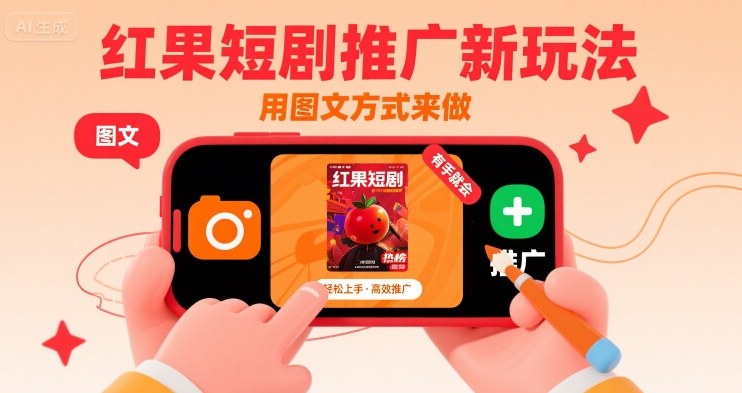 红果短剧推广新玩法，用图文方式来做，有手就会-萝卜兔资源站