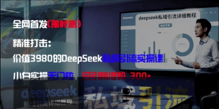 精准打击：价值3980的DeepSeek私域引流实操课，小白实操无门槛，日引精准粉300+-萝卜兔资源站