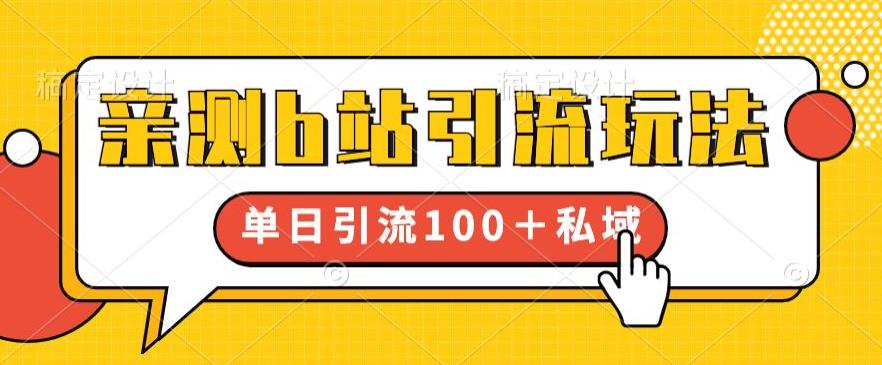亲测b站引流玩法，单日引流100+私域，简单粗暴，超适合新手小白-萝卜兔资源站