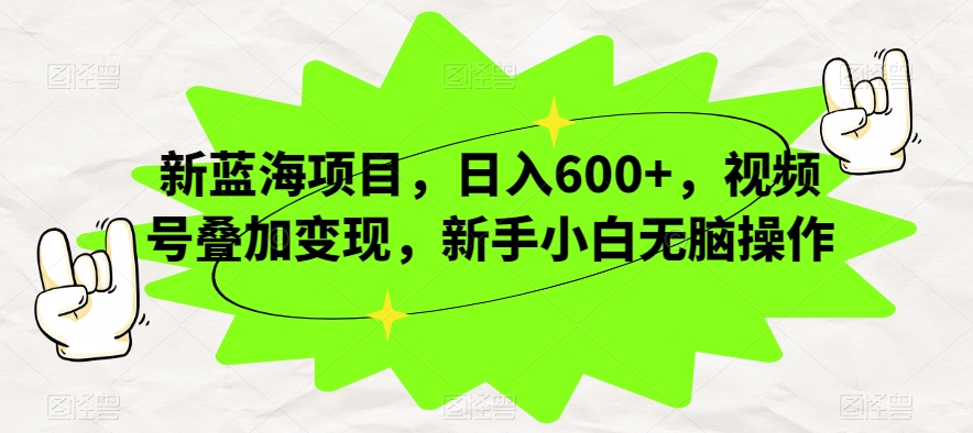 新蓝海项目，日入600+，视频号叠加变现，新手小白无脑操作【揭秘】-萝卜兔资源站