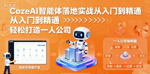 CozeAI智能体落地实战从入门到精通，轻松打造一人公司-萝卜兔资源站