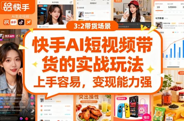 快手ai短视频带货的实战玩法，上手容易，变现能力强-萝卜兔资源站