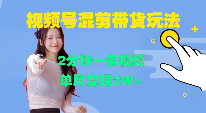 视频号混剪玩法，2分钟一条视频，单月变现2W+【揭秘】-萝卜兔资源站