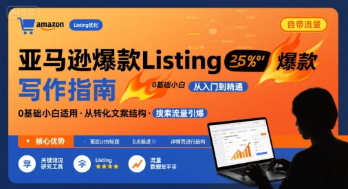 亚马逊爆款Listing写作方法，亚马逊0基础小白也能写爆款自带流量的Listing-萝卜兔资源站