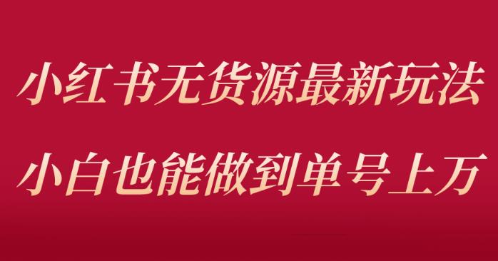 小红书无货源最新螺旋起号玩法，电商小白也能做到单号上万（价值3980元）-萝卜兔资源站