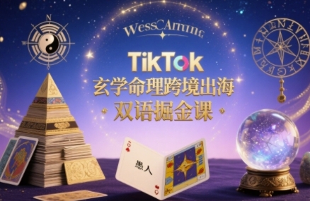 TikTok玄学命理跨境出海双语掘金课，手把手教你用命理知识精准直击海外用户痛点-萝卜兔资源站