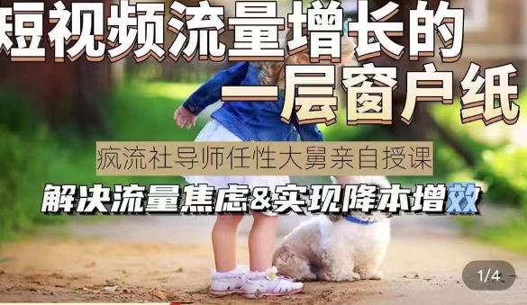 任性大舅·宠物行业短视频运营课(不讲废话)，短视频流量增长的一层窗户纸，解决流量焦虑&实现降本增效-萝卜兔资源站