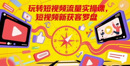 玩转短视频流量实操课，短视频新获客罗盘-萝卜兔资源站