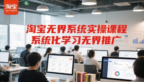 淘宝无界系统实操课程，系统化学习无界推广-萝卜兔资源站
