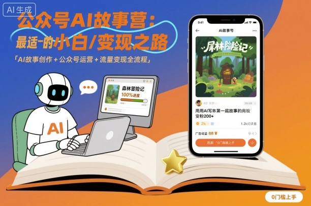 公众号ai故事营，最适合小白的自媒体变现之路-萝卜兔资源站